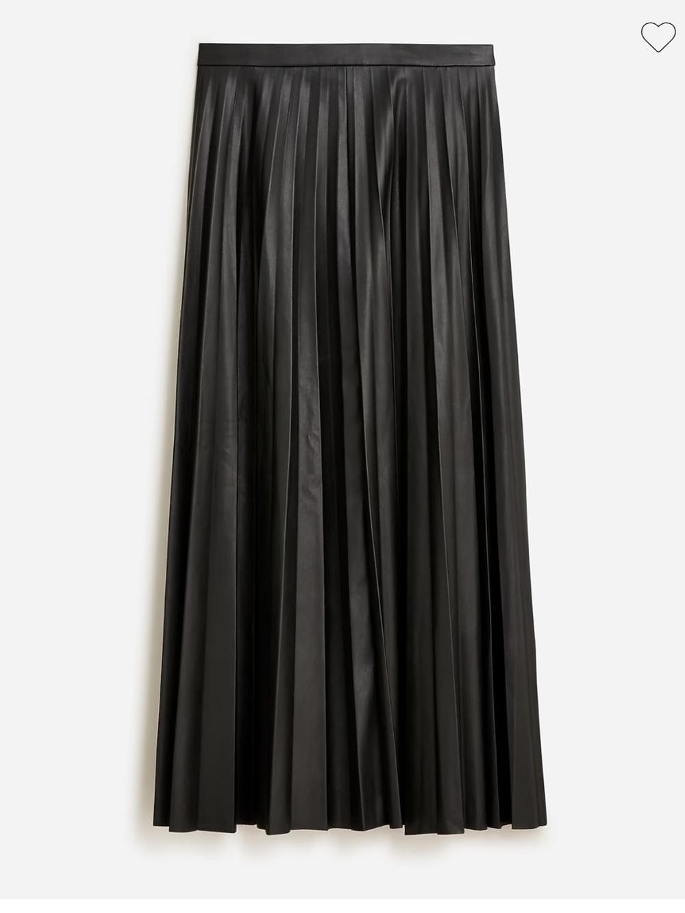 J. Crew Pleated skirt in faux leather